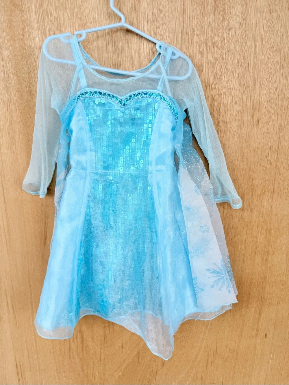 Disney Store Elsa Frozen Princess Sequin Tulle Sparkly Party Dress Blue 4